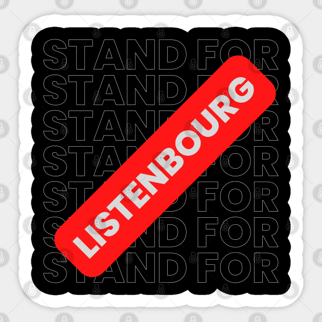 Listenbourg Sticker by Vibe Check T-shirts